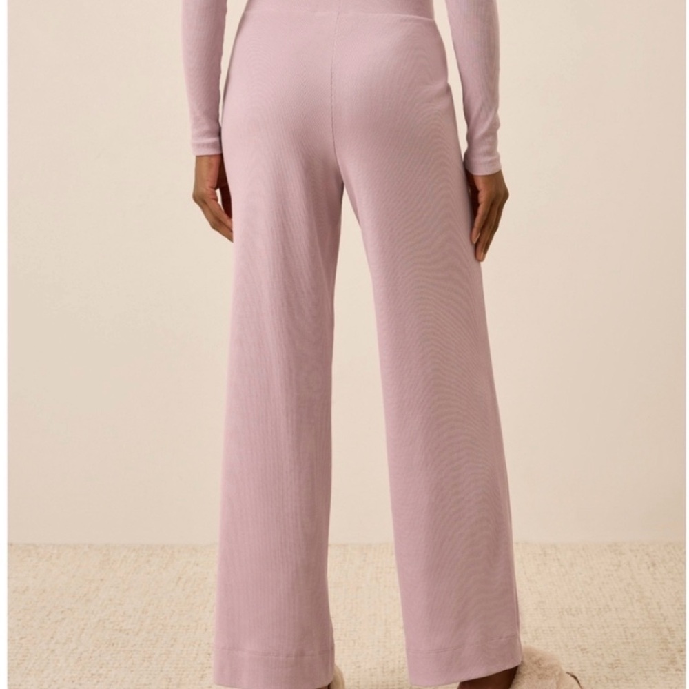 Pact Wide Leg Lounge Pants Lavender Haze XS - Picture 2 of 6